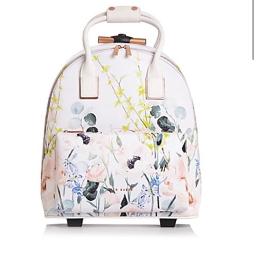NWOT Ted Baker London Pink Floral Rolling Bag